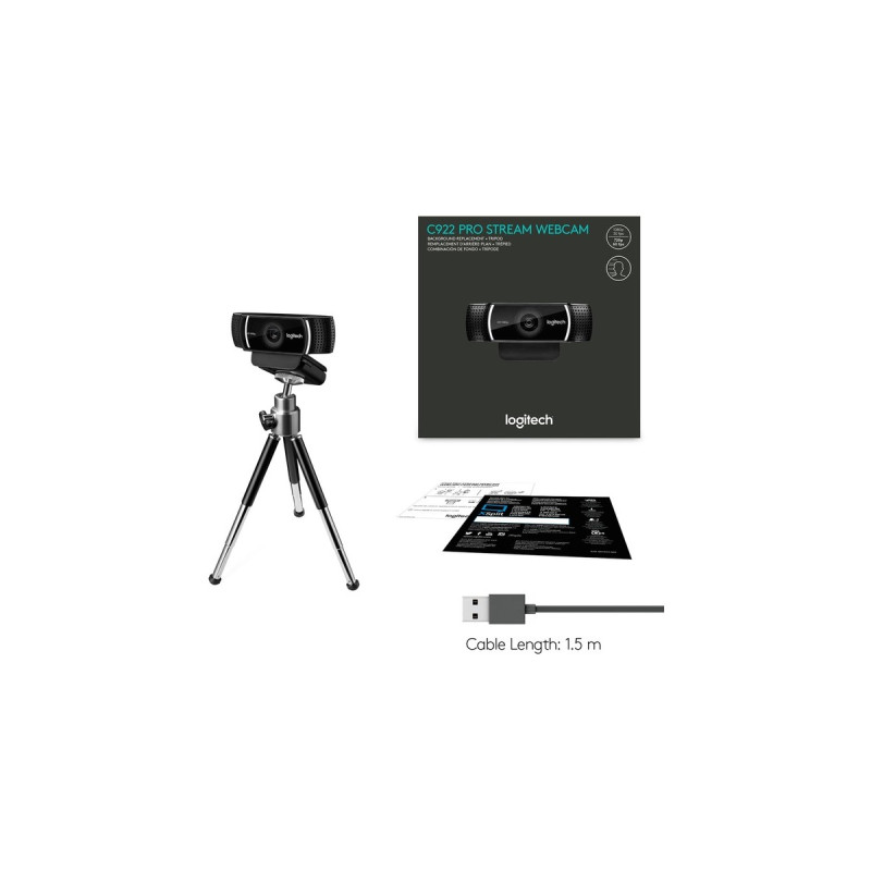 Logitech C922 Pro Stream Webcam(schwarz)