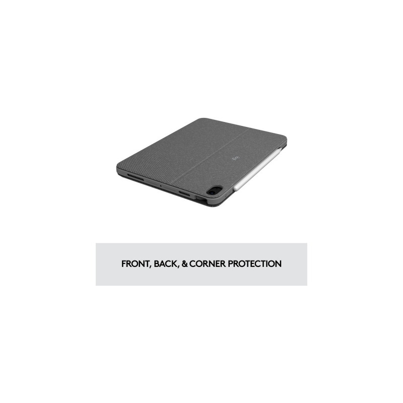 Logitech Combo Touch für iPad Air (4./5. Generation), Tastatur(grau, DE-Layout)