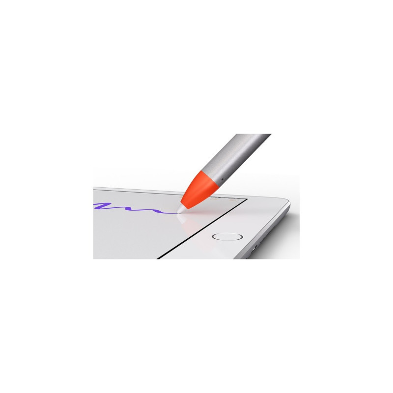 Logitech Crayon, Eingabestift(silber/orange, für alle ab 2018 veröffentlichten iPads)