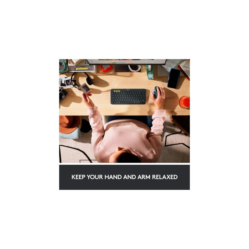 Logitech ERGO M575 for Business, Trackball(hellgrau/blau)