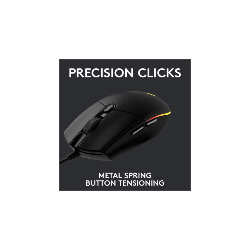 Logitech G203 LIGHTSYNC, Gaming-Maus(schwarz)