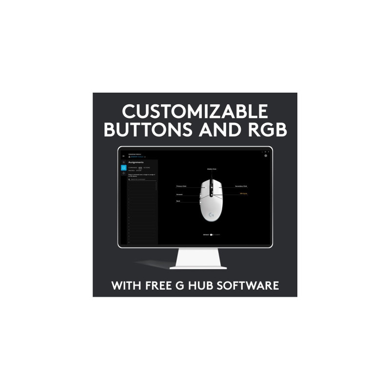 Logitech G203 LIGHTSYNC, Gaming-Maus(schwarz)