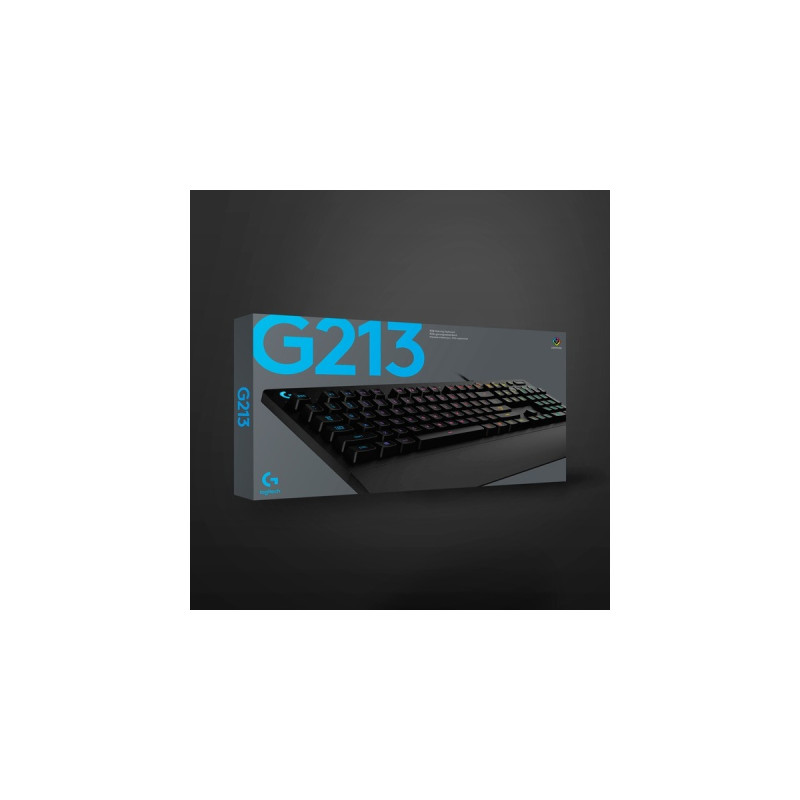 Logitech G213 Prodigy, Gaming-Tastatur(schwarz, DE-Layout, Rubberdome)