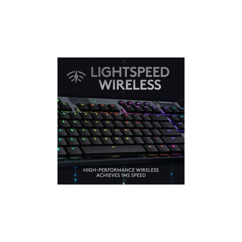 Logitech G915 TKL, Gaming-Tastatur(schwarz, DE-Layout, GL Tactile, LIGHTSPEED)