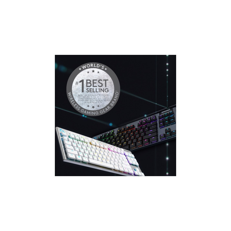 Logitech G915 TKL, Gaming-Tastatur(schwarz, DE-Layout, GL Tactile, LIGHTSPEED)