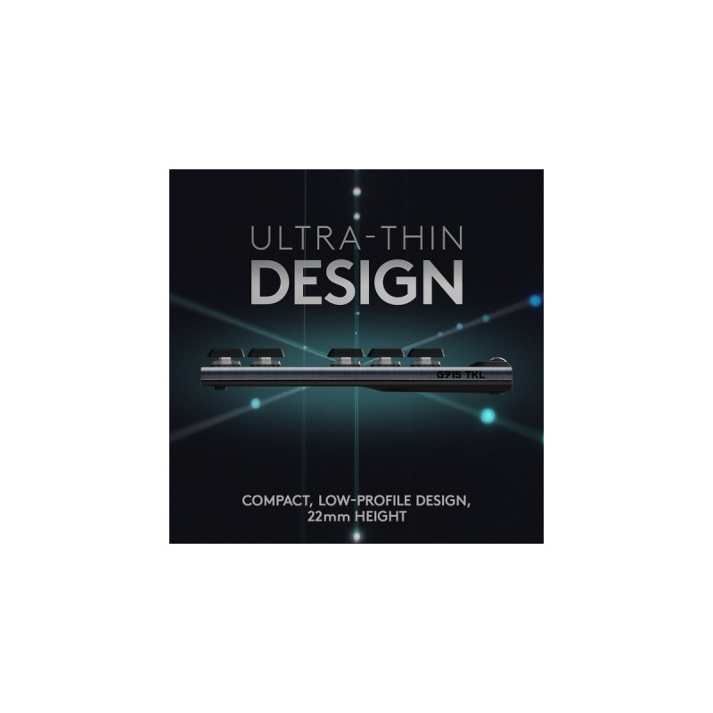 Logitech G915 TKL, Gaming-Tastatur(schwarz, DE-Layout, GL Tactile, LIGHTSPEED)