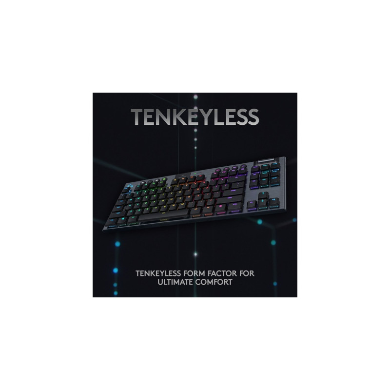 Logitech G915 TKL, Gaming-Tastatur(schwarz, DE-Layout, GL Tactile, LIGHTSPEED)