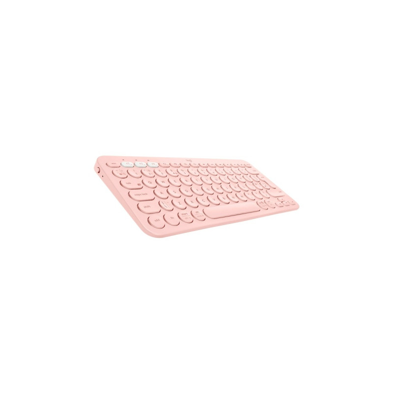 Logitech K380 Multi-Device, Tastatur(rosa, DE-Layout, Bluetooth, für Windows/macOS/iPadOS/Chrome OS/Android)