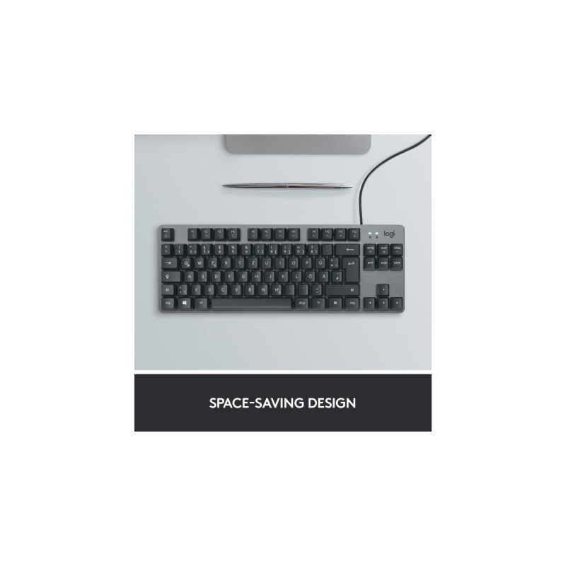 Logitech K835 TKL, Tastatur(grau/schwarz, DE-Layout, GX Blue)