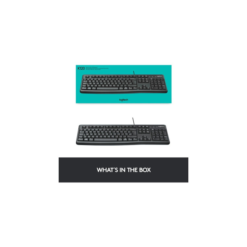 Logitech Keyboard K120, Tastatur(schwarz, DE-Layout)
