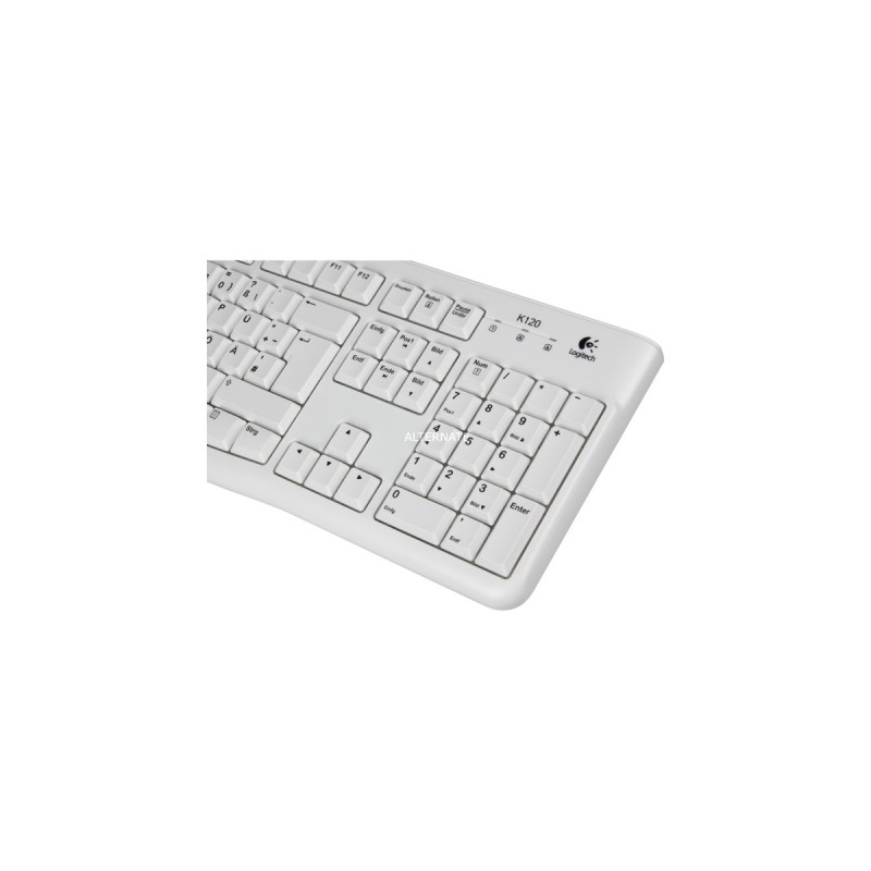 Logitech Keyboard K120, Tastatur(weiß, DE-Layout)