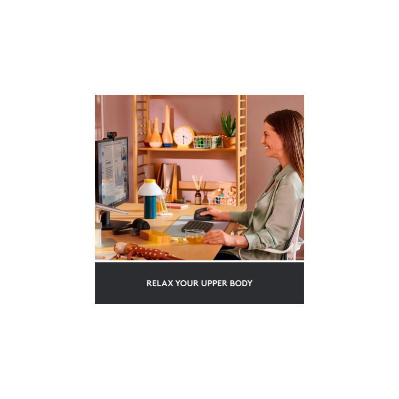 Logitech Lift, Maus(graphit/schwarz, für Rechtshänder, Logi Bolt, Bluetooth, Windows/macOS/iPadOS)