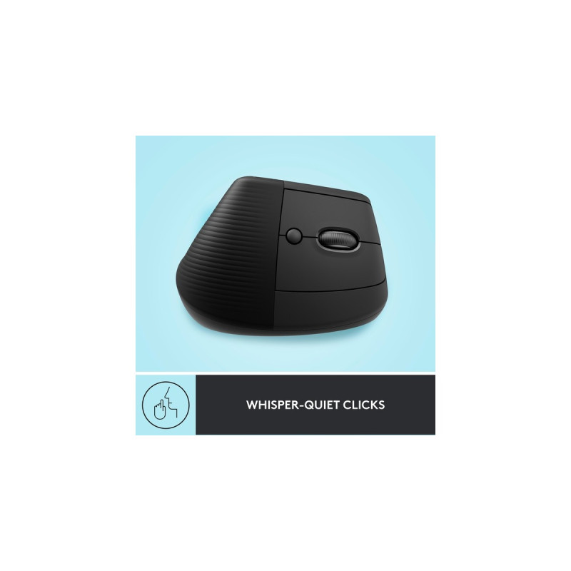 Logitech Lift, Maus(graphit/schwarz, für Rechtshänder, Logi Bolt, Bluetooth, Windows/macOS/iPadOS)