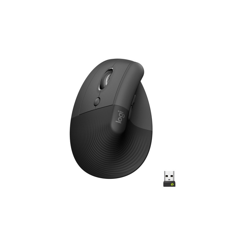 Logitech Lift, Maus(graphit/schwarz, für Linkshänder, Logi Bolt, Bluetooth, Windows/macOS/iPadOS)