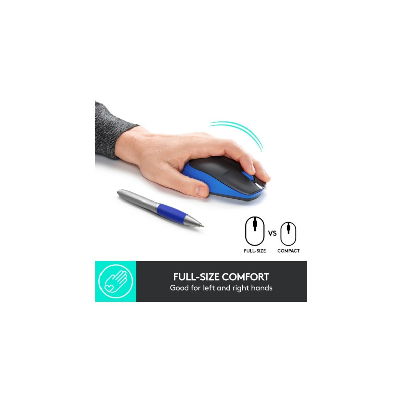 Logitech M190, Maus(schwarz/blau)