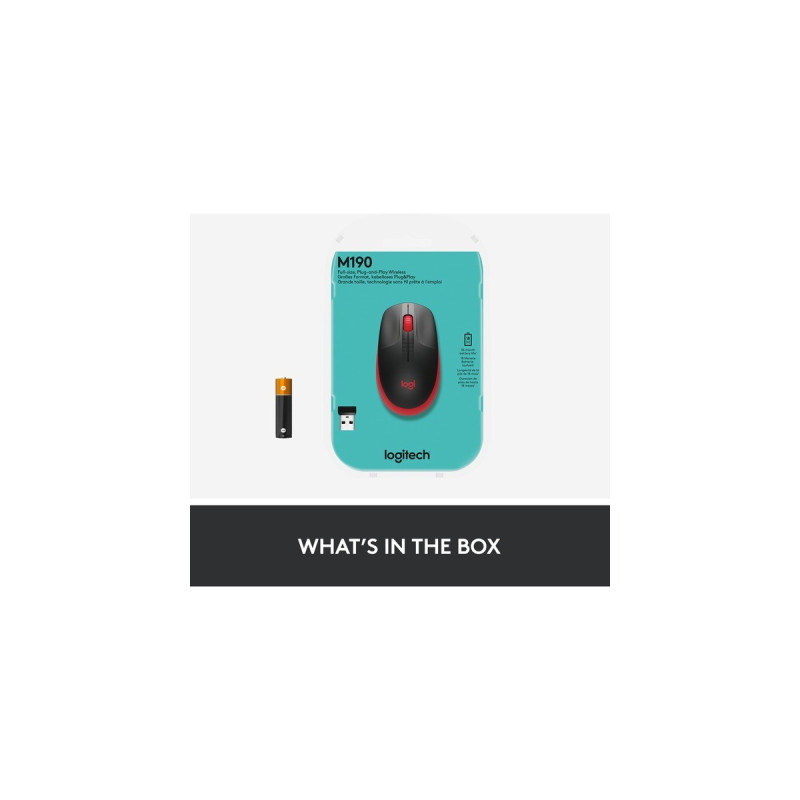 Logitech M190, Maus(schwarz/rot)