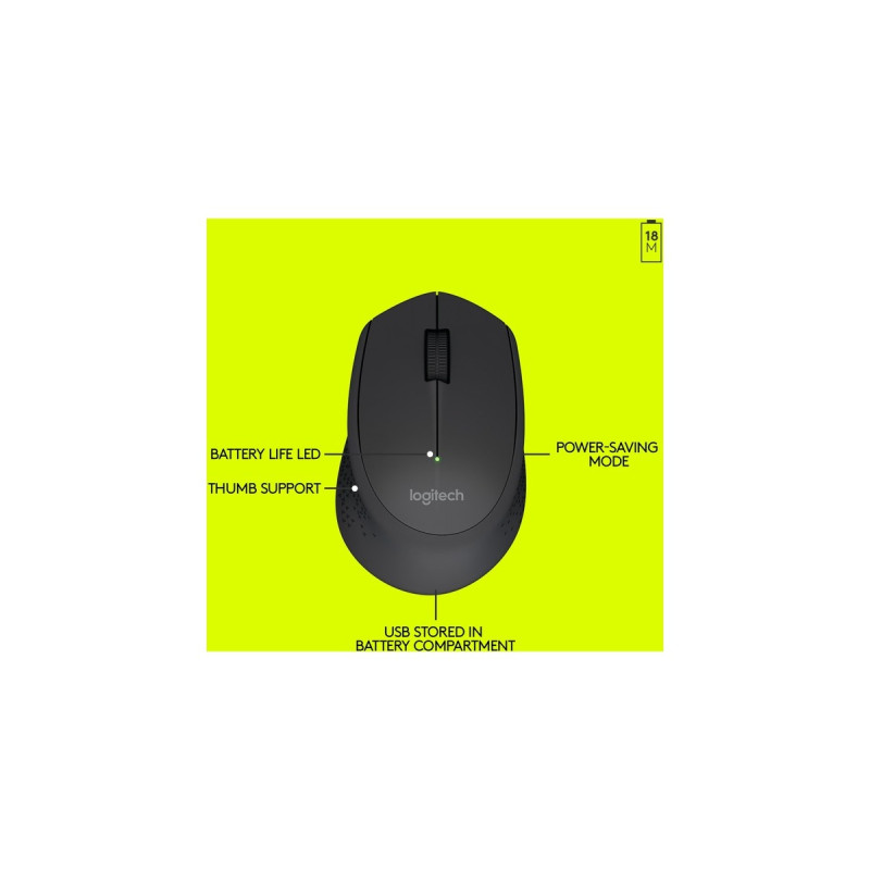 Logitech M280 Wireless, Maus(schwarz)