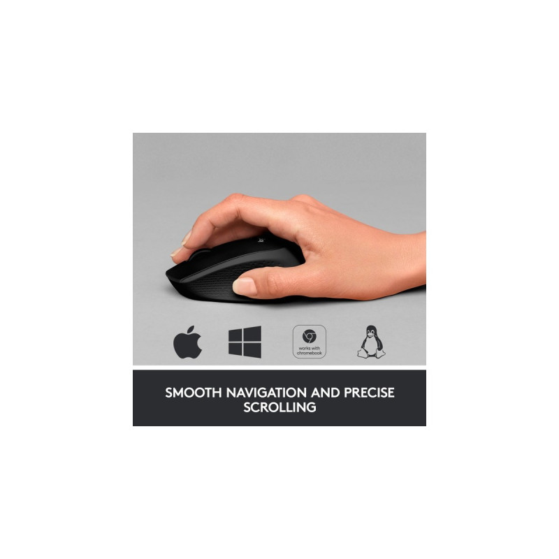 Logitech M330 Silent Plus, Maus(schwarz)