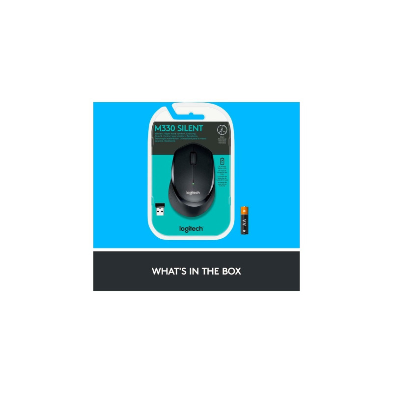 Logitech M330 Silent Plus, Maus(schwarz)