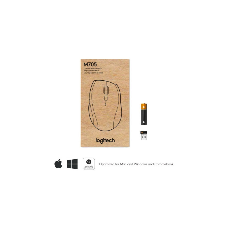 Logitech M705 Marathon, Maus(anthrazit)