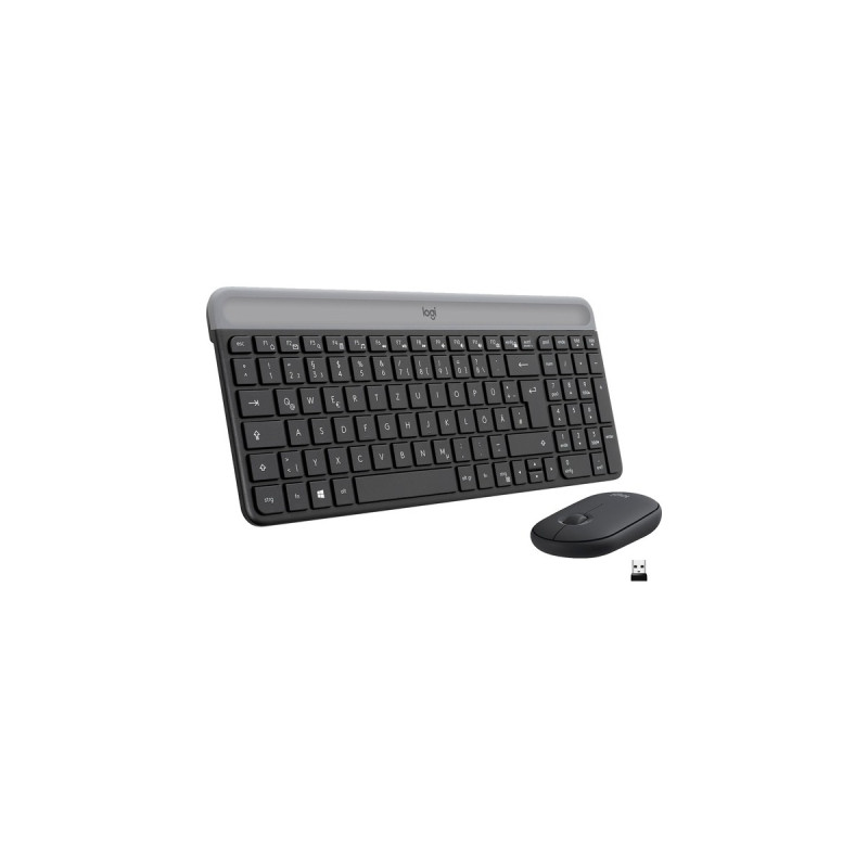 Logitech MK470 Slim Combo, Desktop-Set(graphit, DE-Layout, Scissor-Switch)