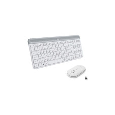 Logitech MK470 Slim Combo, Desktop-Set(weiß, DE-Layout, Scissor-Switch)