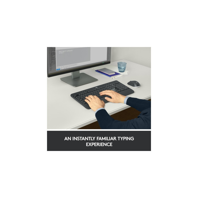 Logitech MK540 Advanced, Desktop-Set(dunkelgrau, US-Layout, Plunger, für Windows)