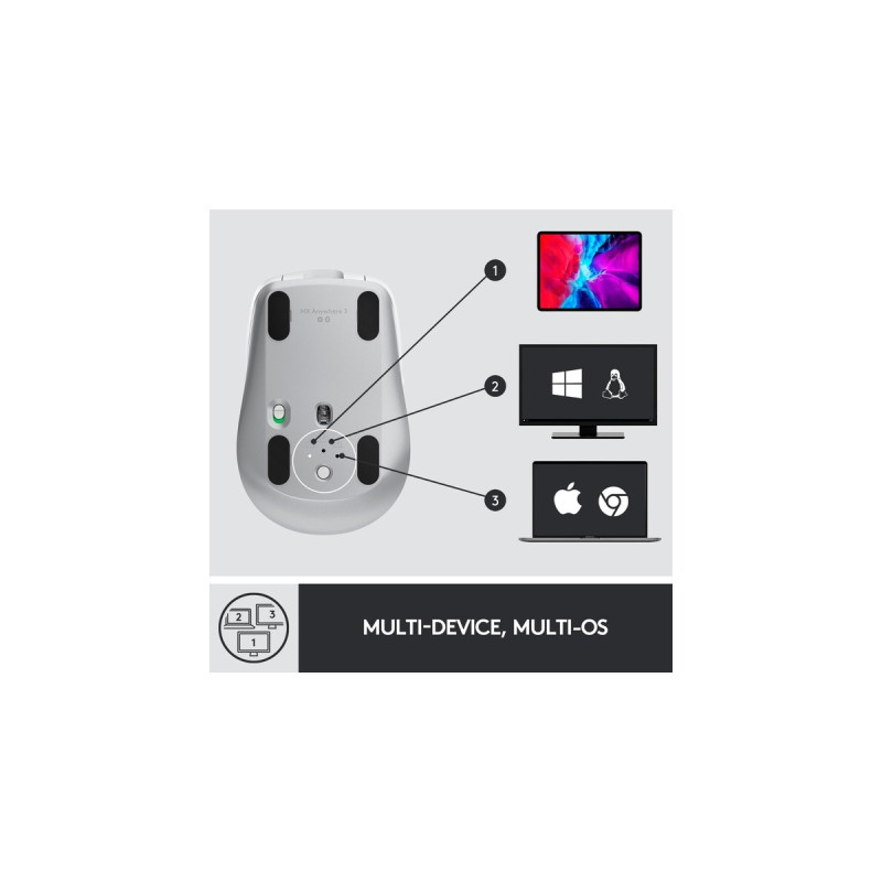 Logitech MX Anywhere 3 for Business, Maus(hellgrau)