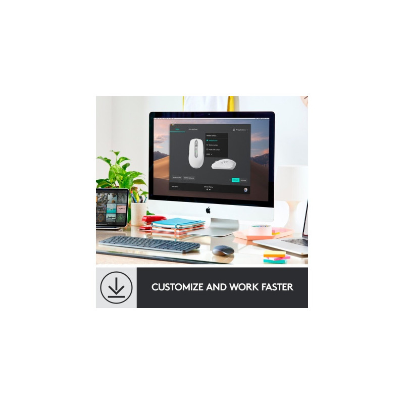 Logitech MX Anywhere 3 for Business, Maus(hellgrau)