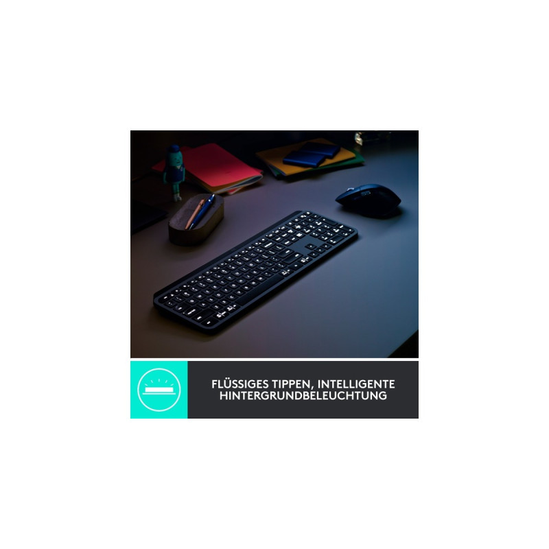 Logitech MX Keys Combo for Business Gen 2, Desktop-Set(graphit, DE-Layout, Scissor-Switch, Logi Bolt, Bluetooth, kompatibel mit PC/Mac/iPad/Android)