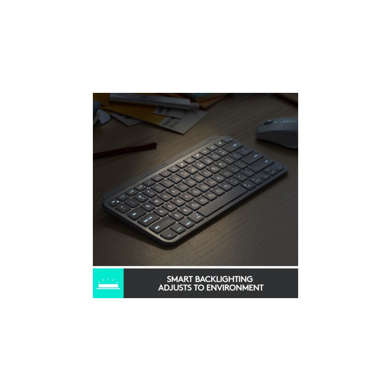 Logitech MX Keys Mini, Tastatur(hellgrau/weiß, DE-Layout)