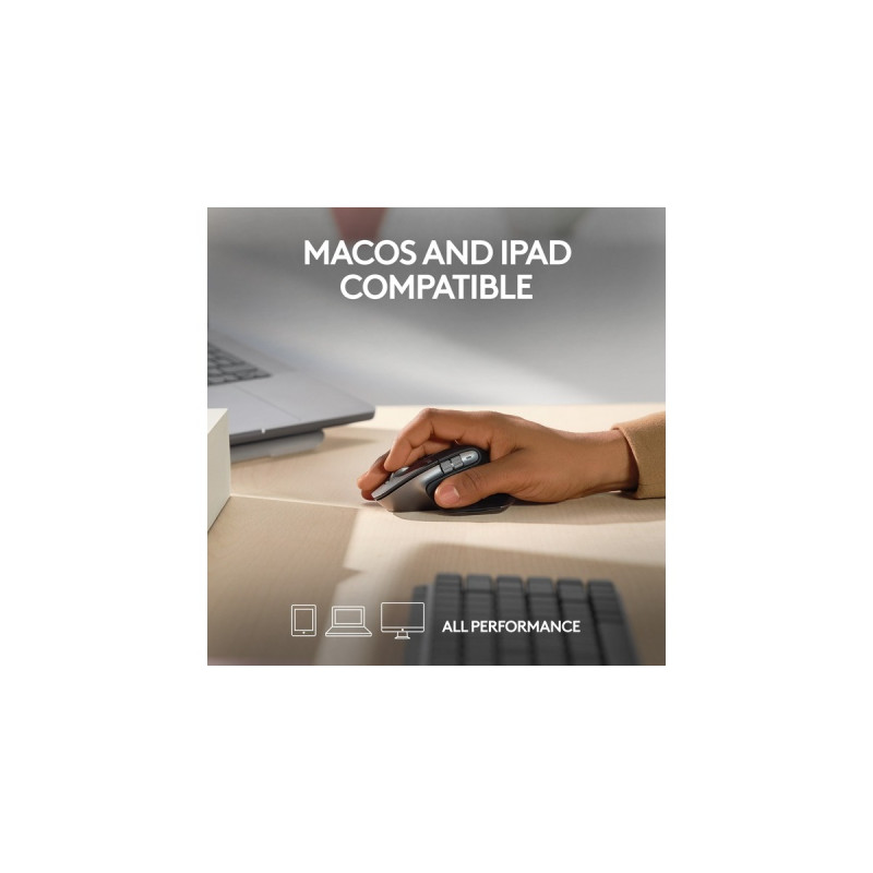 Logitech MX Master 3S für Mac, Maus(graphit, 7 Tasten, Bluetooth, optimiert für das Apple-Ökosystem)