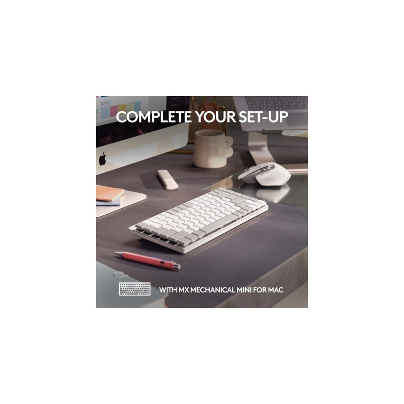 Logitech MX Master 3S für Mac, Maus(hellgrau, 7 Tasten, Bluetooth, optimiert für das Apple-Ökosystem)