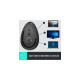 Logitech MX Vertical, Maus(schwarz/silber, 2,4-GHz-Unifying, Bluetooth, kompatibel mit PC/Mac/iPadOS)