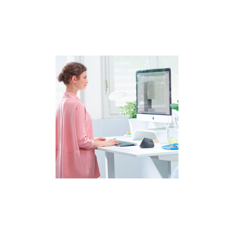 Logitech MX Vertical, Maus(schwarz/silber, 2,4-GHz-Unifying, Bluetooth, kompatibel mit PC/Mac/iPadOS)