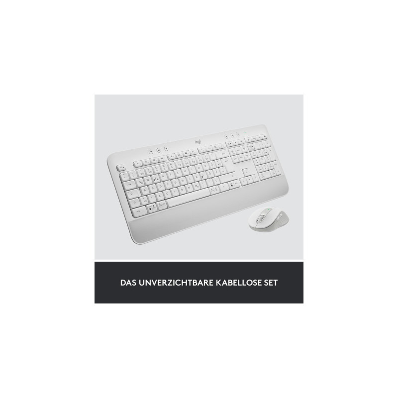 Logitech Signature K650 Combo for Business, Desktop-Set(weiß, DE-Layout, Plunger, Logi Bolt, Bluetooth, für Windows/macOS/Chrome OS/Linux/iPadOS/Android)