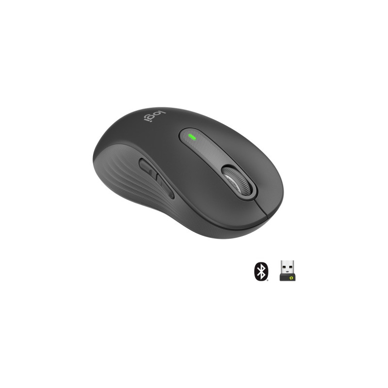 Logitech Signature M650 L Left Wireless, Maus(graphit, Größe L, Chromebook zertifiziert, für Linkshänder)