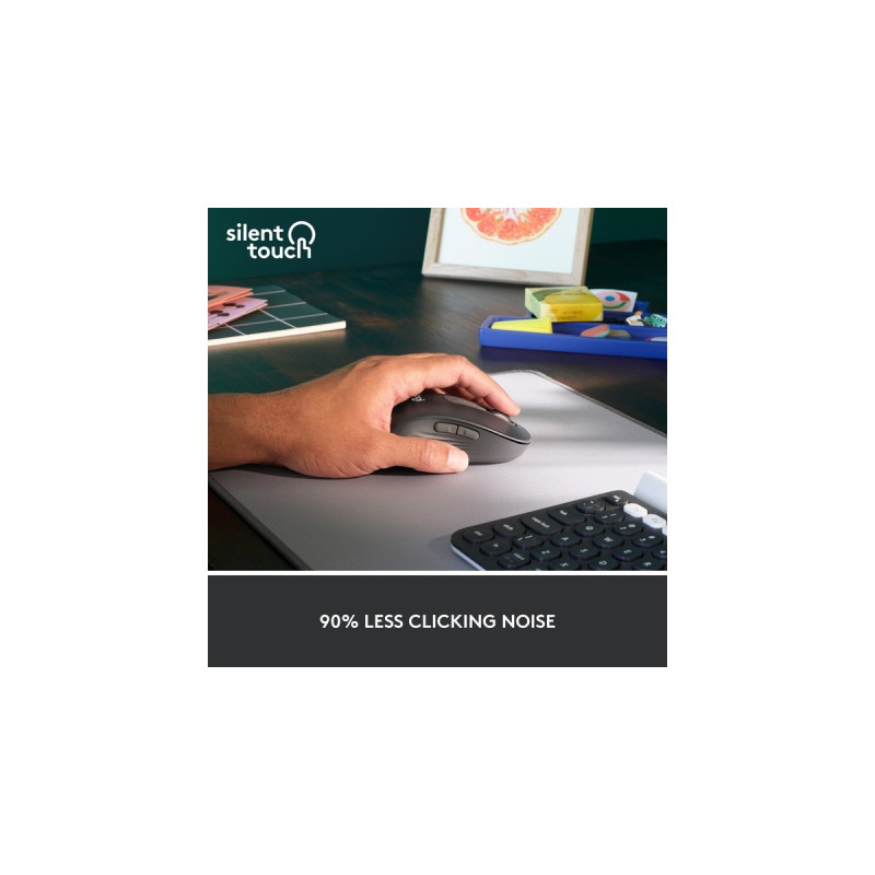 Logitech Signature M650 L Left Wireless, Maus(graphit, Größe L, Chromebook zertifiziert, für Linkshänder)