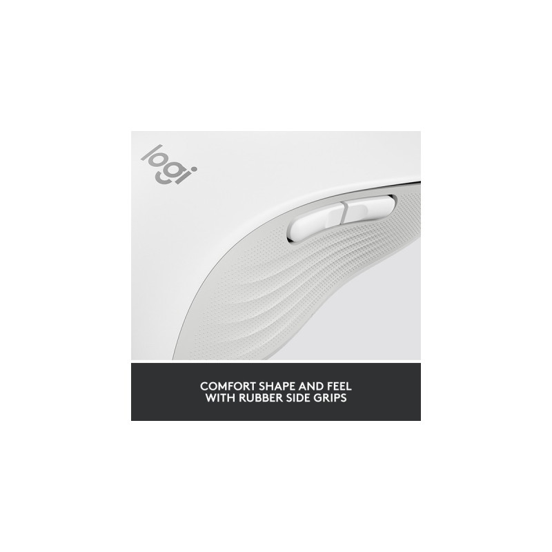 Logitech Signature M650 L Left Wireless, Maus(weiß, Größe L, für Linkshänder)