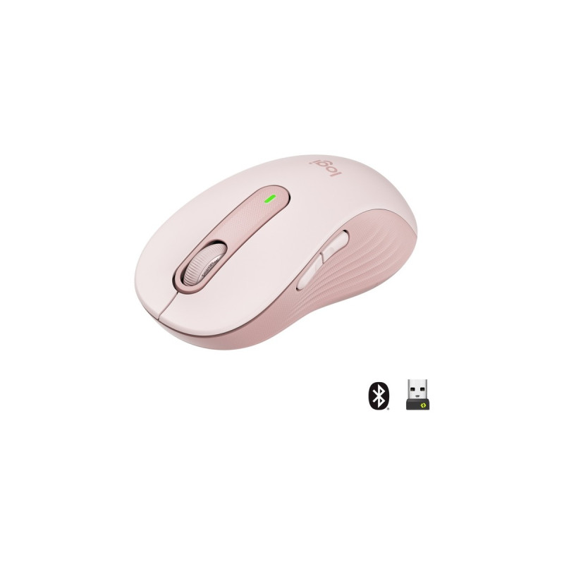 Logitech Signature M650 L Wireless, Maus(rosa, Größe L, Chromebook zertifiziert)