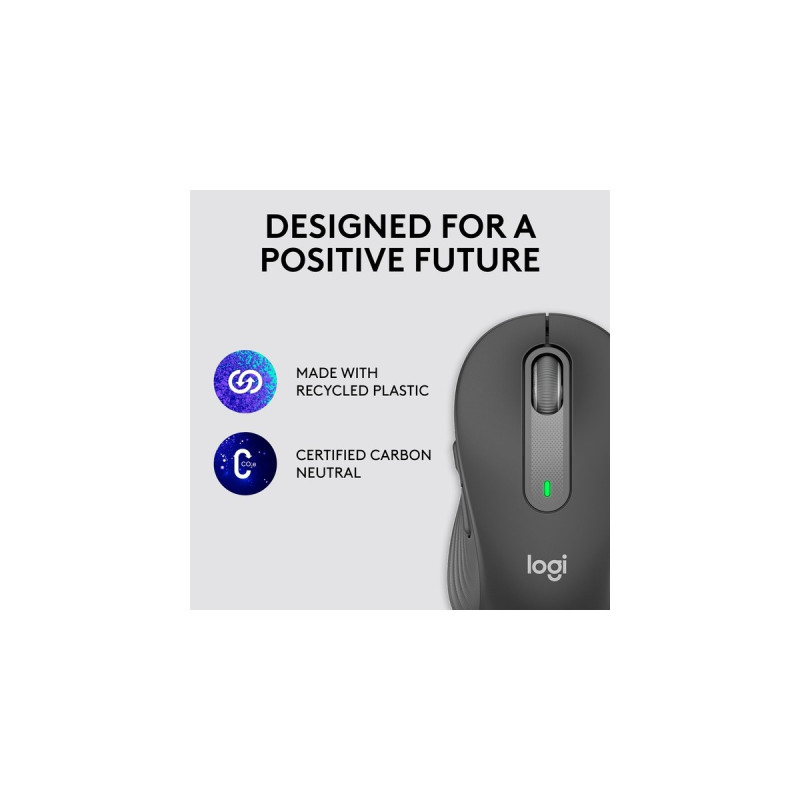 Logitech Signature M650 Wireless, Maus(graphit, Größe M, Chromebook zertifiziert)