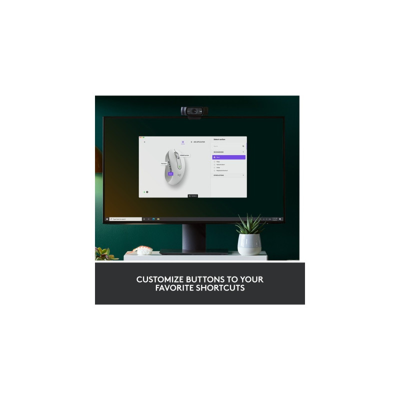 Logitech Signature M650 Wireless, Maus(weiß, Größe M, Chromebook zertifiziert)