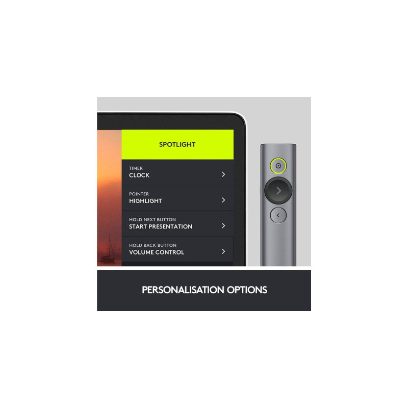 Logitech Spotlight, Presenter(schiefer)