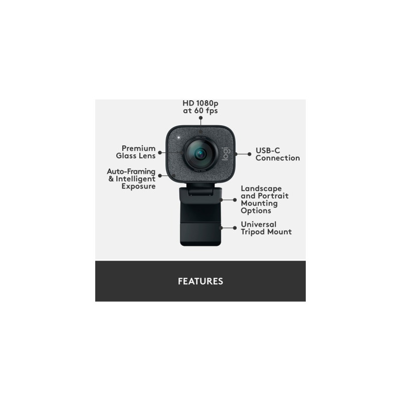 Logitech StreamCam, Webcam(graphit)