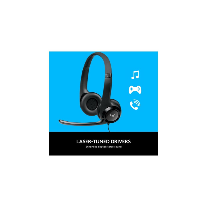 Logitech USB Headset H390(schwarz, USB, Retail)