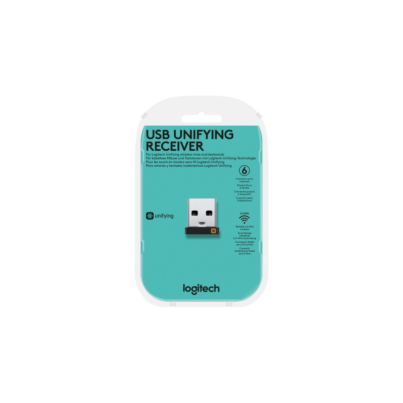 Logitech USB Unifying Receiver, Empfänger(schwarz)
