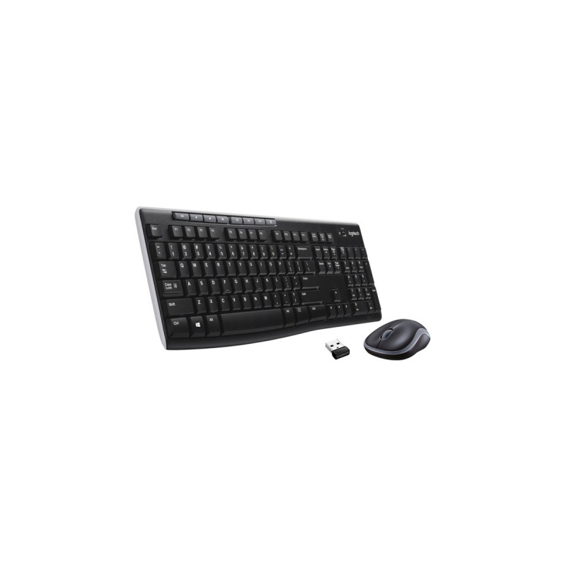 Logitech Wireless Combo MK270, Set(schwarz/silber, DE-Layout, Rubberdome)