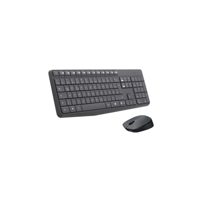 Logitech Wireless Kombo MK235, Desktop-Set(DE-Layout)