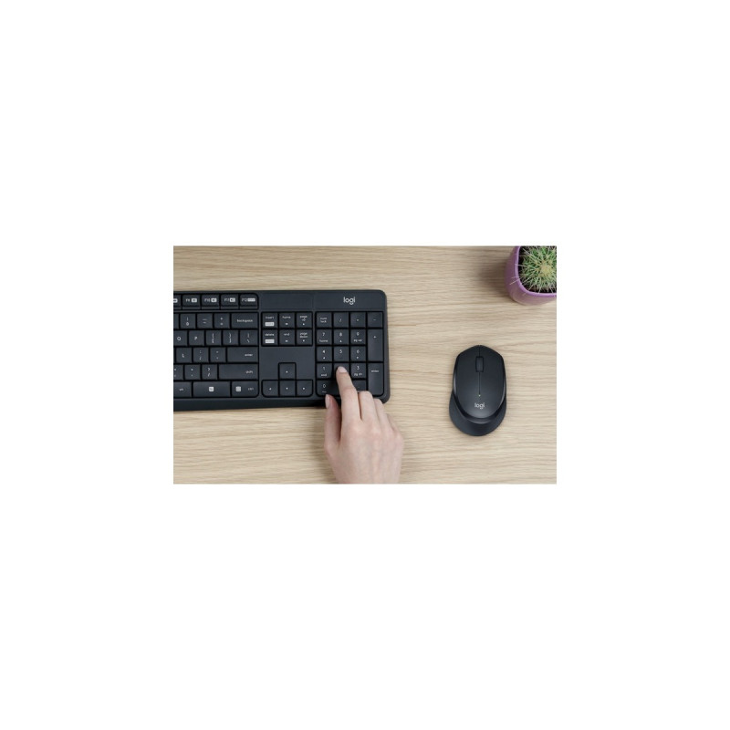 Logitech Wireless Kombo MK235, Desktop-Set(DE-Layout)