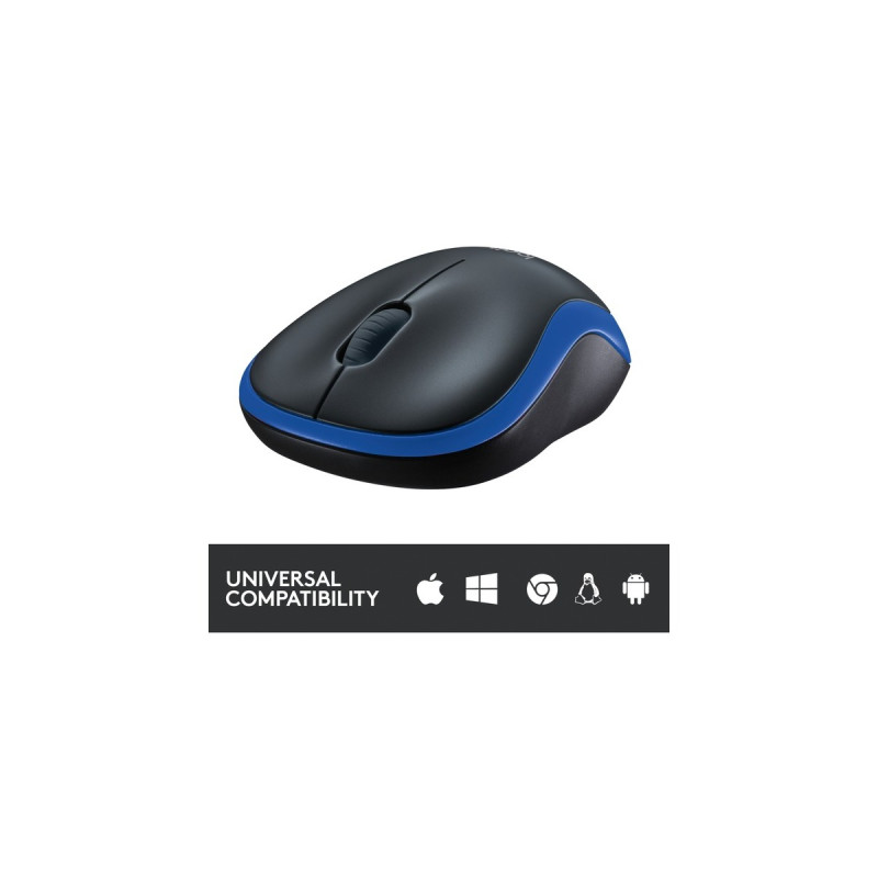 Logitech Wireless Mouse M185, Maus(blau, Retail)